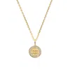 Aspinal Of London Aquarius Zodiac Pendant Necklace In Gold