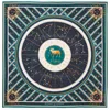 Aspinal Of London Taurus Zodiac Silk Scarf In Blue