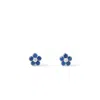 Aspinal Of London Athena 18ct White Gold Sapphire & Diamond Cluster Stud Earrings