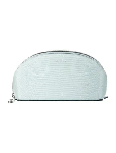 Pre-owned Aspinal Of London Baby Blue Patent Leather  Cosmetic Bag