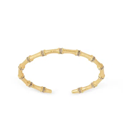 Aspinal Of London Bamboo Cuff Bracelet In White