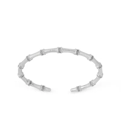 Aspinal Of London Bamboo Cuff Bracelet In White