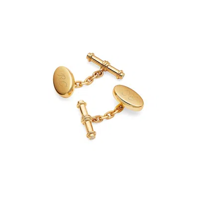 Aspinal Of London Bamboo Cufflinks In Gold
