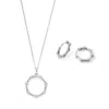 Aspinal Of London Bamboo Pendant Necklace & Earrings Set