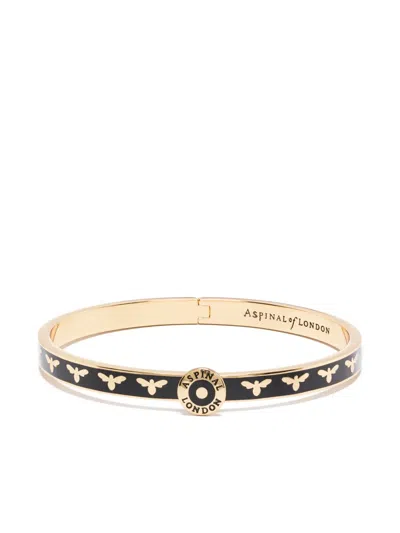 Aspinal Of London Bee Bangle Bracelet In Gold