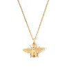 Aspinal Of London Bee Charm Necklace In Gold