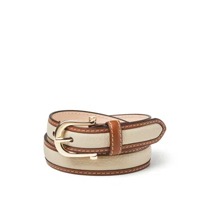 Aspinal Of London Bella Women's Waist Belt In Natural Milled Pebble & Smooth Tan In Multi