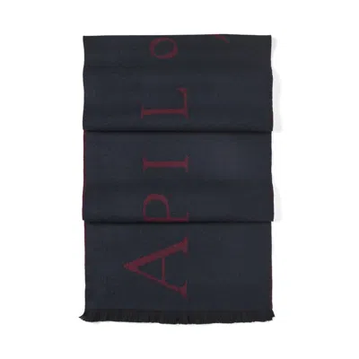 Aspinal Of London Bi-colour Aspinal Merino Wool Scarf In Gray