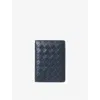 Aspinal Of London Navy Billfold Logo-embossed Leather Wallet In Navy
