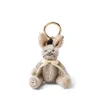 Aspinal Of London Binky Bunny Mohair Keyring In Gray