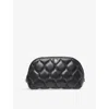 Aspinal Of London Black Classic Quilted Leather Cosmetic Case In Black