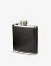 Aspinal Of London Black Classic Smooth Leather Hip Flask In Black