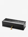 Aspinal Of London Womens Black Croc-embossed Leather Five Watch Box In Black