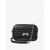 ASPINAL OF LONDON ASPINAL OF LONDON BLACK LOTTIE LOGO-EMBOSSED QUILTED LEATHER CROSS-BODY BAG