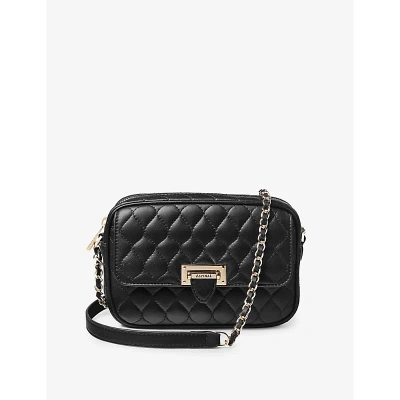 Aspinal Of London Black Lottie Logo-embossed Quilted Leather Cross-body Bag