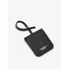 Aspinal Of London Travel Leather Luggage Tag Black In Black
