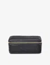 Aspinal Of London Womens Black Medium Travel Leather Jewellery Case In Black