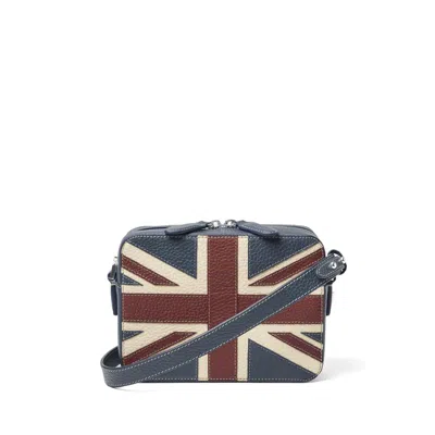 Aspinal Of London Camera Crossbody In Blue