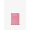 ASPINAL OF LONDON ASPINAL OF LONDON CANDY PINK DOUBLE-FOLDED PEBBLE LEATHER CREDIT-CARD HOLDER