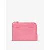 ASPINAL OF LONDON ASPINAL OF LONDON CANDY PINK LOGO-EMBOSSED LEATHER TRAVEL WALLET