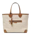 ASPINAL OF LONDON CANVAS-LEATHER RESORT BAG