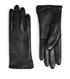 Aspinal Of London Cashmere-wool-lined Leather Gloves In Black