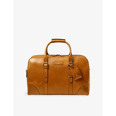 Aspinal Of London Chestnut Large Harrison Leather Weekender Bag In Brown