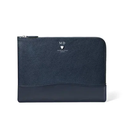 Aspinal Of London City Leather Folio Case In Blue