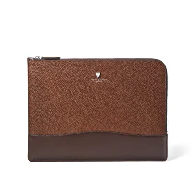 Aspinal Of London City Leather Folio Case In Brown