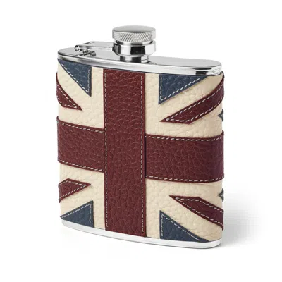 Aspinal Of London Classic 5oz Leather Hip Flask In Multi