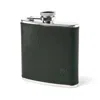 Aspinal Of London Classic 5oz Leather Hip Flask In Gray