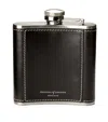 Aspinal Of London Contrast Stitching Hip Flask In Black