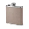 Aspinal Of London Classic 5oz Leather Hip Flask In Brown
