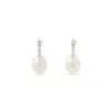 Aspinal Of London Classic Diamond & Freshwater Pearl Drop Earrings Set