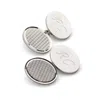 Aspinal Of London Classic Engine Turned Sterling Silver Cufflinks