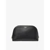 Aspinal Of London Classic Large Saffiano-leather Cosmetic Case Black In Black
