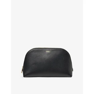 Aspinal Of London Classic Large Saffiano-leather Cosmetic Case Black