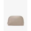 Aspinal Of London Classic Large Saffiano-leather Cosmetic Case Taupe In Brown