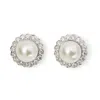 Aspinal Of London Classic Pearl & Diamond Cluster Earrings Set