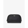 Aspinal Of London Classic Small Saffiano-leather Cosmetic Case Black In Black
