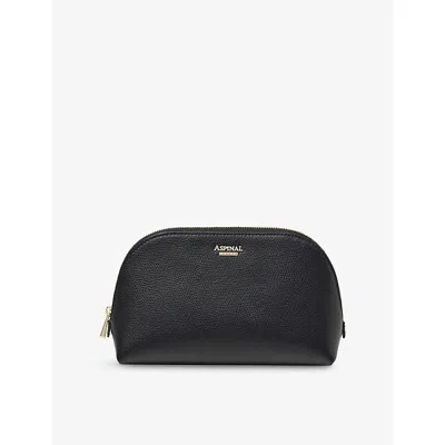 Aspinal Of London Classic Small Saffiano-leather Cosmetic Case Black