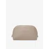 Aspinal Of London Classic Small Saffiano-leather Cosmetic Case Taupe In Brown