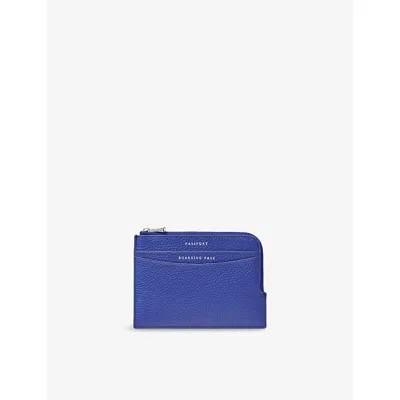 Aspinal Of London Go-embossed Zipped Leather Travel Wallet