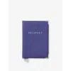 Aspinal Of London Cobaltblue Plain Leather Passport Cover In Blue