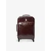 Aspinal Of London Mazonbrown Connaught Croc-effect Leather Cabin Suitcase 49.5cm In Amazonbrown