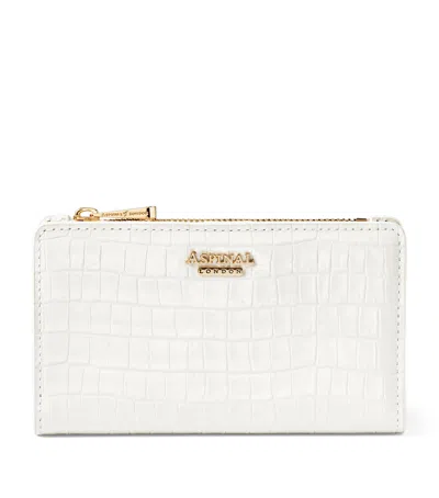 Aspinal Of London Croc-embossed Leather Mayfair Wallet
