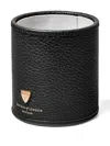 Aspinal Of London Cylindrical Logo Pen Pot (10cm X 9cm) In Black