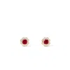 Aspinal Of London Debutante Ruby & Diamond Stud Earrings