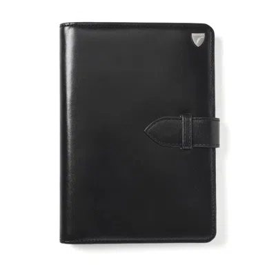 Aspinal Of London Deluxe Family Travel Wallet In Smooth Black
