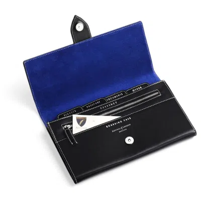 Aspinal Of London Deluxe Travel Wallet In Black